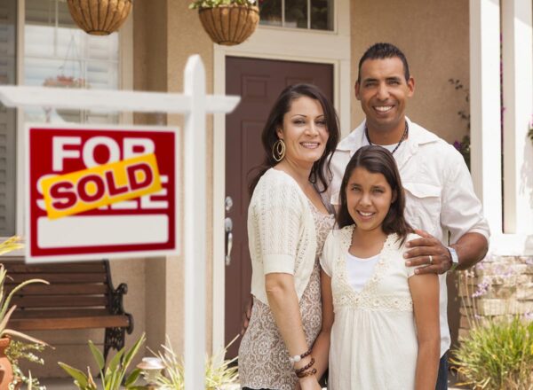 happy family sold their house